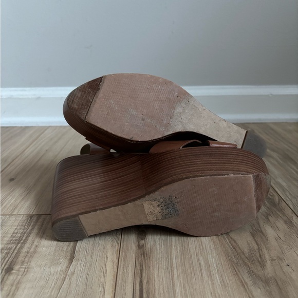 Michael Kors Peggy Wedge Heels in Luggage - Picture 7 of 10